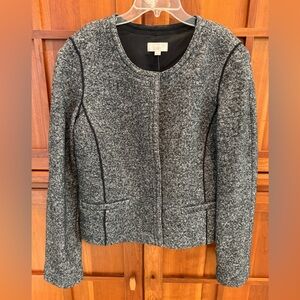 Ann Taylor Loft black wool blend suit jacket